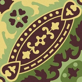 Керамогранит 150N501D001 Lille 1 ( Cognac, Brown, Green Austr., Pale Green) 15x15 Winckelmans