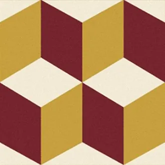 Керамогранит 150N502D001 Trompe l'oeil 1 (White, Yellow, Red) 15x15 Winckelmans