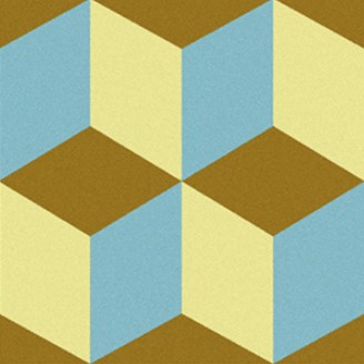 Керамогранит 150N502D002 Trompe l'oeil 2 (Coffee, Blue, Ivory) 15x15 Winckelmans