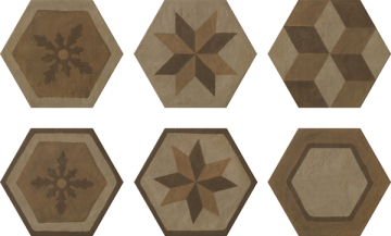Керамогранит 173063 GEA ESSAGONA DECORO COLORI Caldi 40.9x47.2 Settecento