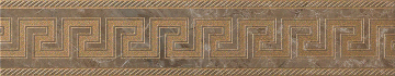 Керамогранит 240207 MARBLE FASCIA GRECA MARRONE SAB 11,5x58,5 Versace (Gardenia Orchidea)
