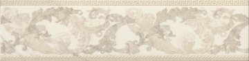 Керамогранит 240231 MARBLE FASCIA BAROCCA BIANCO LEV 14,4x58,5 Versace (Gardenia Orchidea)