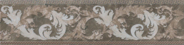 Керамогранит 240236 MARBLE FASCIA BAROCCA GRIGIO LEV 14,4x58,5 Versace (Gardenia Orchidea)
