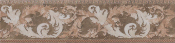 Керамогранит 240237 MARBLE FASCIA BAROCCA MARRONE LEV 14,4x58,5 Versace (Gardenia Orchidea)