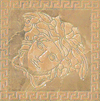Керамогранит 240382 MARBLE TOZZETTO MEDUSA ORO LEV 14,4x14,4 Versace (Gardenia Orchidea)