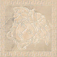 Керамогранит 240384 MARBLE TOZZETTO MEDUSA BEIGE LEV 14,4x14,4 Versace (Gardenia Orchidea)