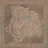 Керамогранит 240387 MARBLE TOZZETTO MEDUSA MARRON LEV 14,4x14,4 Versace (Gardenia Orchidea)
