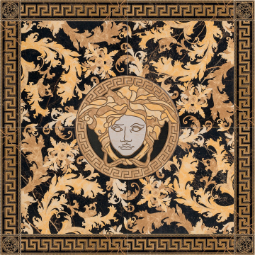 Керамогранит 240423 MARBLE ROSONE NERO S.LAUREN 117,2x117,2 Versace (Gardenia Orchidea)