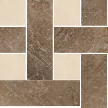 Керамогранит 240452 MARBLE MOSAICS CHESTERFIELD MARRONE/BEIGE 29,1x29,1 Versace (Gardenia Orchidea)