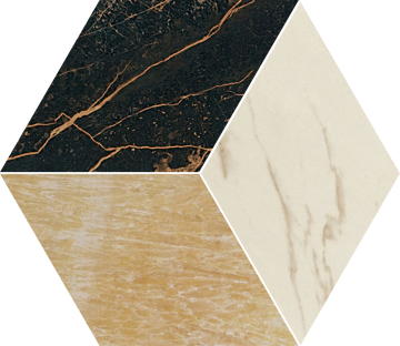 Керамогранит 240460 MARBLE MOSAICS T3 NERO/ORO/BIANCO 39x45 Versace (Gardenia Orchidea)