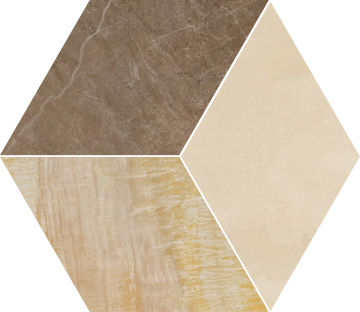 Керамогранит 240461 MARBLE MOSAICS T3 MARRONE/ORO/BEIGE 39x45 Versace (Gardenia Orchidea)