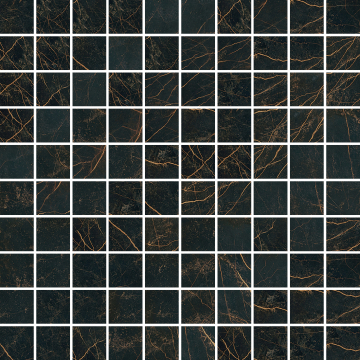 Керамогранит 240503 MARBLE MOSAICS T100 NERO 29,1x29,1 Versace (Gardenia Orchidea)