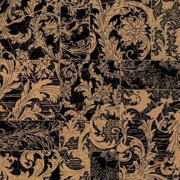 Керамогранит 240713 MODULO PATCHWORK NERO 58,5x58,5 Versace (Gardenia Orchidea)