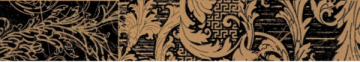 Керамогранит 240733 FASCIA PATCHWORK NERO 9,8x58,5 Versace (Gardenia Orchidea)