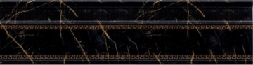 Керамогранит 240793 BATTISCOPA NERO 15x58,5 Versace (Gardenia Orchidea)