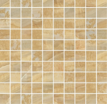 Керамогранит 240822 MOSAICS T100 DECORATO ORO 29,1x29,1 Versace (Gardenia Orchidea)