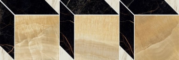 Керамогранит 240852 MOSAICS CUBE NERO-BIANCO-ORO 19,5x58,5 Versace (Gardenia Orchidea)