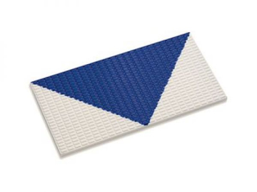 Керамогранит 24200 Стрелка на плитке Antislip с сетчатой поверхностью Unglazed-Cobalt 12,5х25 Serapool