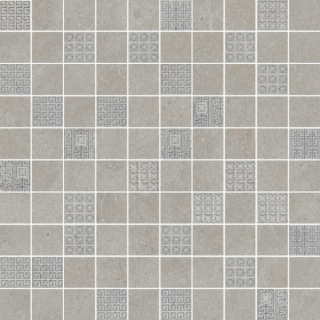Керамогранит 261212 GREEK MOSAICI T100 DECORATO GRIGIO 40x40 Versace (Gardenia Orchidea)