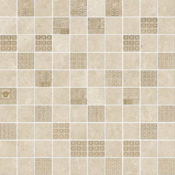 Керамогранит 261214 GREEK MOSAICI T100 DECORATO Beige 40x40 Versace (Gardenia Orchidea)