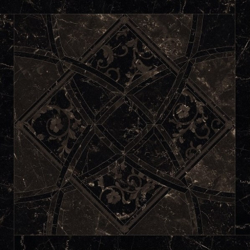Керамогранит 262532 Fondo Intarsio Nero Amasanta 78x78 Versace (Gardenia Orchidea)