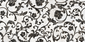 Керамогранит 262554 FLOREALE BIANCO/NERO 39x78 Versace (Gardenia Orchidea)