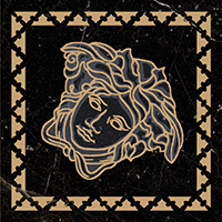Керамогранит 262592 Tozzetto greca Nero Amasanta 10x10 Versace (Gardenia Orchidea)