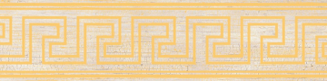 Керамогранит 263042 Fascia Greca Oro White 20x80 Versace (Gardenia Orchidea)