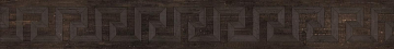 Керамогранит 263131 Fascia Greca Intarsio Brown 10x80 Versace (Gardenia Orchidea)