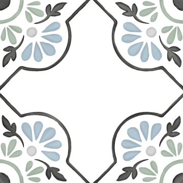 Керамогранит 31079 TANGER BLUE PETALS R9 12.3x12.3 Harmony