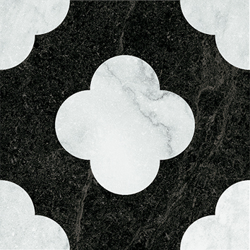 Керамогранит 4101200 Dandy Pin Black White 18,6x18,6 41ZERO42