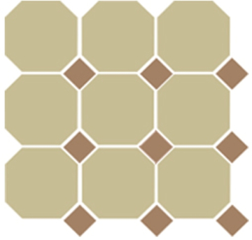 Керамогранит 4403 OCT04-1Ch Yellow OCTAGON 03/Caramel Dots 04 (лист 30х30 9 штук+вставки) Top Cer