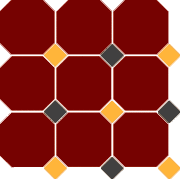 Керамогранит 4420 OCT21+14-B Brick Red OCTAGON 20/Ochre Yellow 21 + Black 14 Dots 30x30 Top Cer