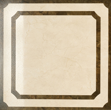 Керамогранит 610080000120 Шарм Крим Вставка Фрэйм Лаппатированная 60х60 Italon