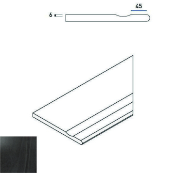 Керамогранит 620090000227 CARBON BORDO SVASATO ROUND DX 30x60 Italon