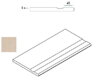 Керамогранит 620090000396 Magnesio Bordo Svasato Round 30x60 Italon