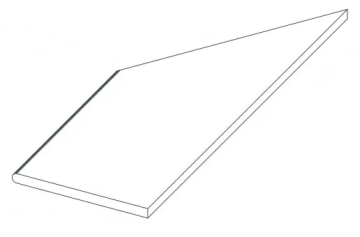 Керамогранит 620090000901 Rinascente Clay Round Angolo Sx LASTRA 20mm 30x60 Atlas Concorde Russia