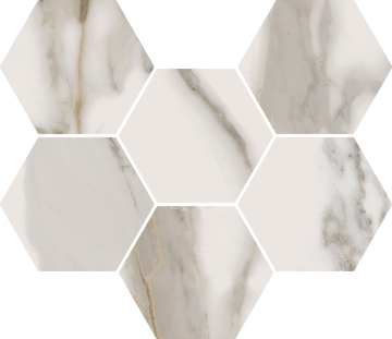 Керамогранит 620110000047 Charme Evo Calacatta Mosaico Hexagon 25x29 Italon