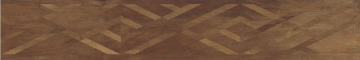 Керамогранит 73006 Antique Decor Walnut Fondi Rett.Decorati 20x120 Cerdomus
