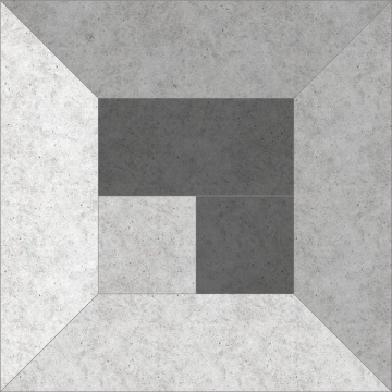 Керамогранит 737496 K Gray Citty Deco Серый 45x45 Kirovit