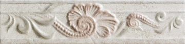 Керамогранит 76131 FASCIA RILIEVO BIANCO 10x40 Gardenia Orchidea (Versace)