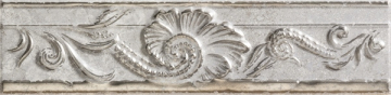 Керамогранит 76132 FASCIA RILIEVO GRIGIO PLATINO 10x40 Gardenia Orchidea (Versace)
