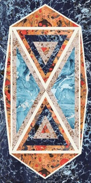 Керамогранит 763510 Araldica Blasone Blu Lucida R 6mm 120x240 Cedit