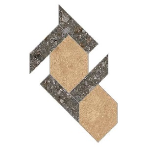 Керамогранит 772840 Match Up Decoro Lock Coffee Mix-Cinnamon Comfort 38.69x38.69 Cerim