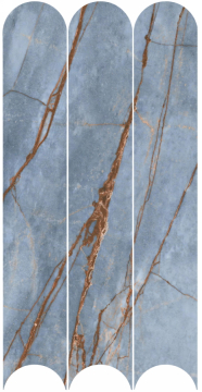 Керамогранит 775658 Heritage Luxe Trinity Azure Glossy 30x60 Rex Ceramiche