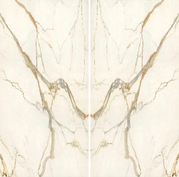 Керамогранит AJK1 Calacatta Imperiale Bookmatch Silk 160x320 Atlas Concorde