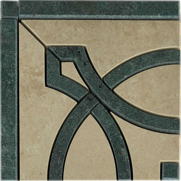 Керамогранит Angolo Rinascimento B Botticino (Botticino, Verde Guatemala) 15x15 Casalgrande Padana