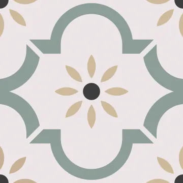 Керамогранит Арабески зеленый 20x20 Smile Tile