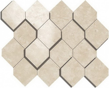 Керамогранит AS38 Marvel Cream Prestige Mosaico Esagono 3D 28.2x35.3 Atlas Concorde