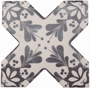 Керамогранит Becolors Cross Dec. Stencil Navy 13.25х13.25 Cevica